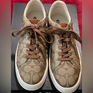 Coach Sneakers Khaki/Saddle 10D Men’s